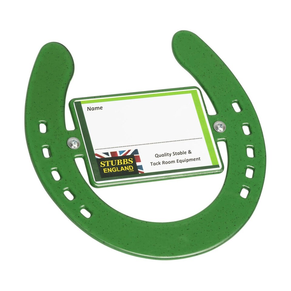 Stubbs Horseshoe Nameplate - Green - One Size