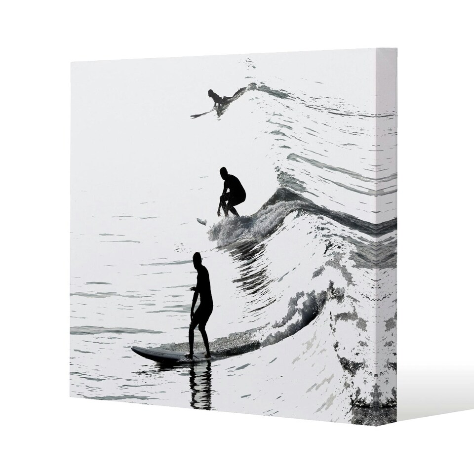 image 1 of Surfers (Canvas Print) 46 x 46 x 4cm