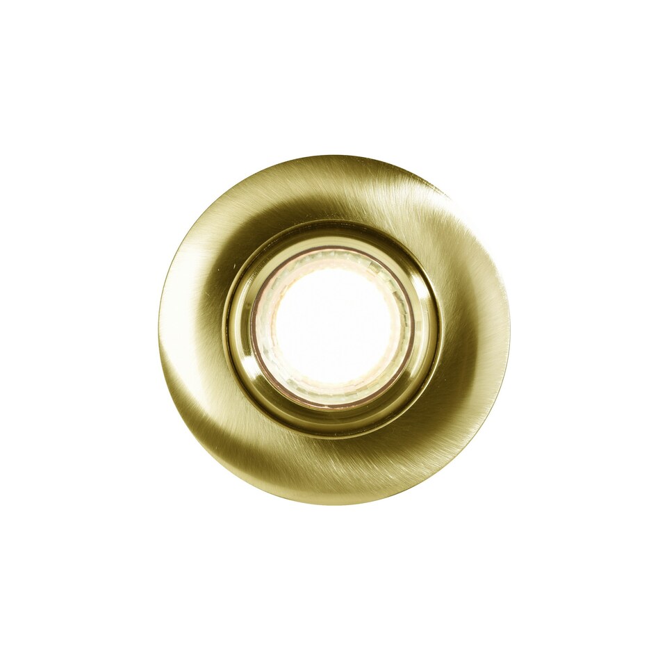 image 1 of Nordlux Umberto Indoor Downlight Brass Aluminium GU10 Adjustable Head - Mains Powered, IP44 | Gold | Brass