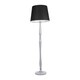 image 3 of ValueLights Victoria Grey Wood Traditional Stem Floor Lamp with Black Fabric Tapered Shade and LED Bulb