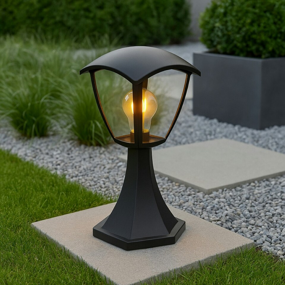 image 1 of CGC VIOLET Black Outdoor Short Post Coach Style Light Black