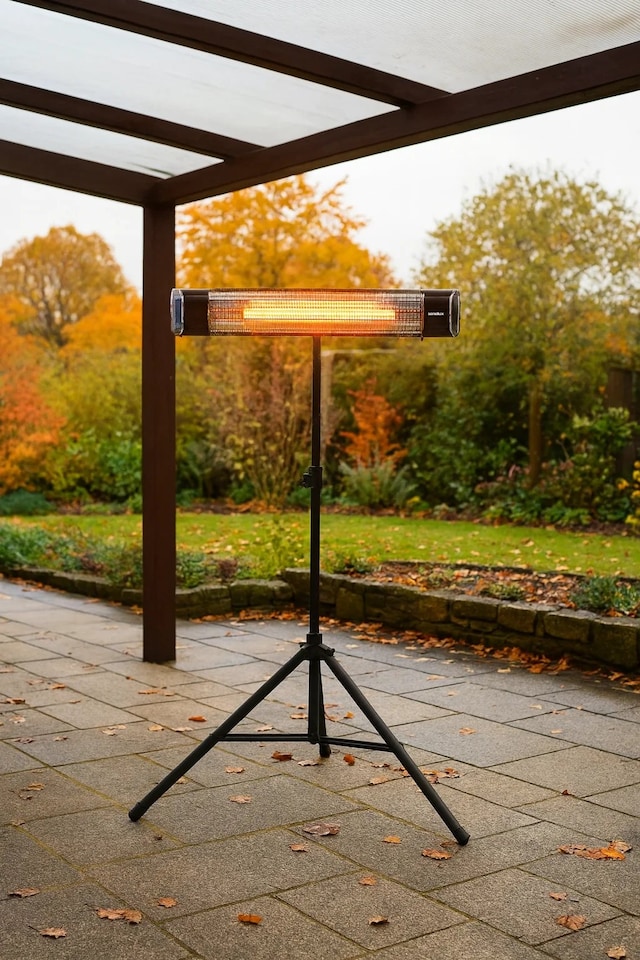 image 1 of Senelux Tripod Mounted Infrared Patio Heater with Remote Control