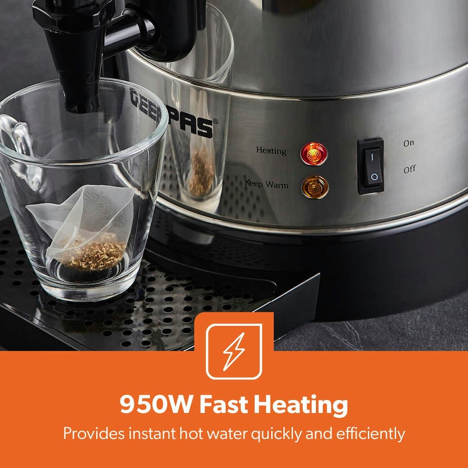 image 1 of GEEPAS 7L Catering Urn, 950W with Drip Tray