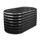 image 1 of Harbour Housewares Rounded Raised Garden Bed - 120cm x 60cm x 60cm - Anthracite Black