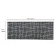image 5 of JVL Vector Machine Washable Latex Backed Runner Doormat, 57x150cm, Grey