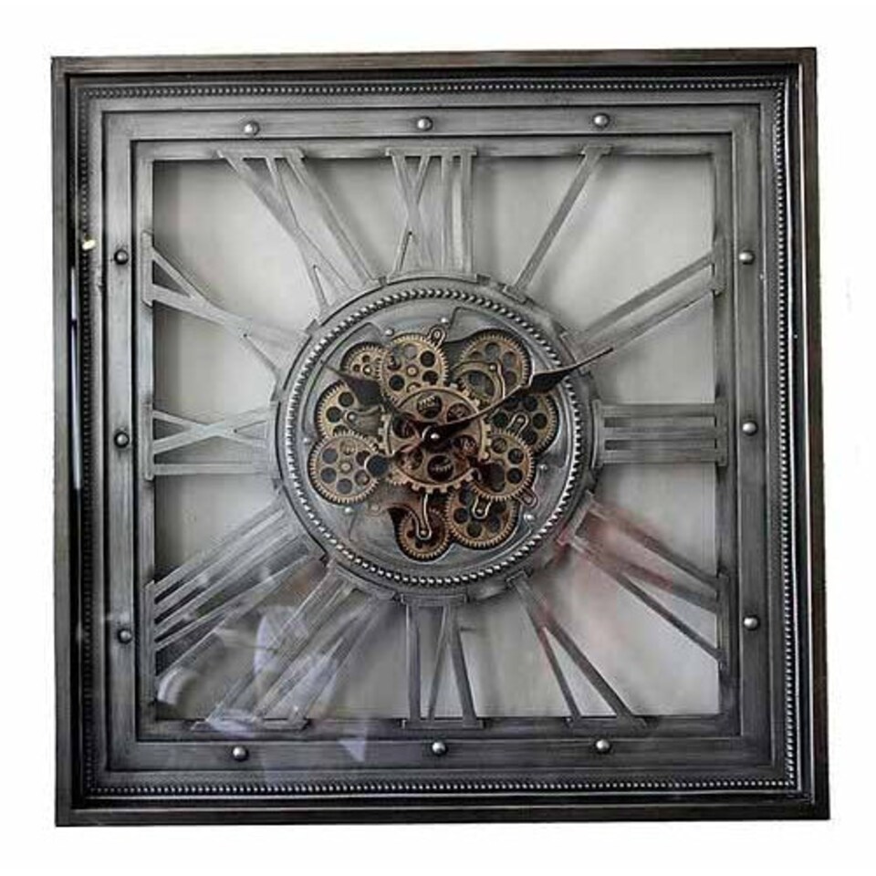 Antiques Wall Clock - L8 x W80 x H80 cm Black