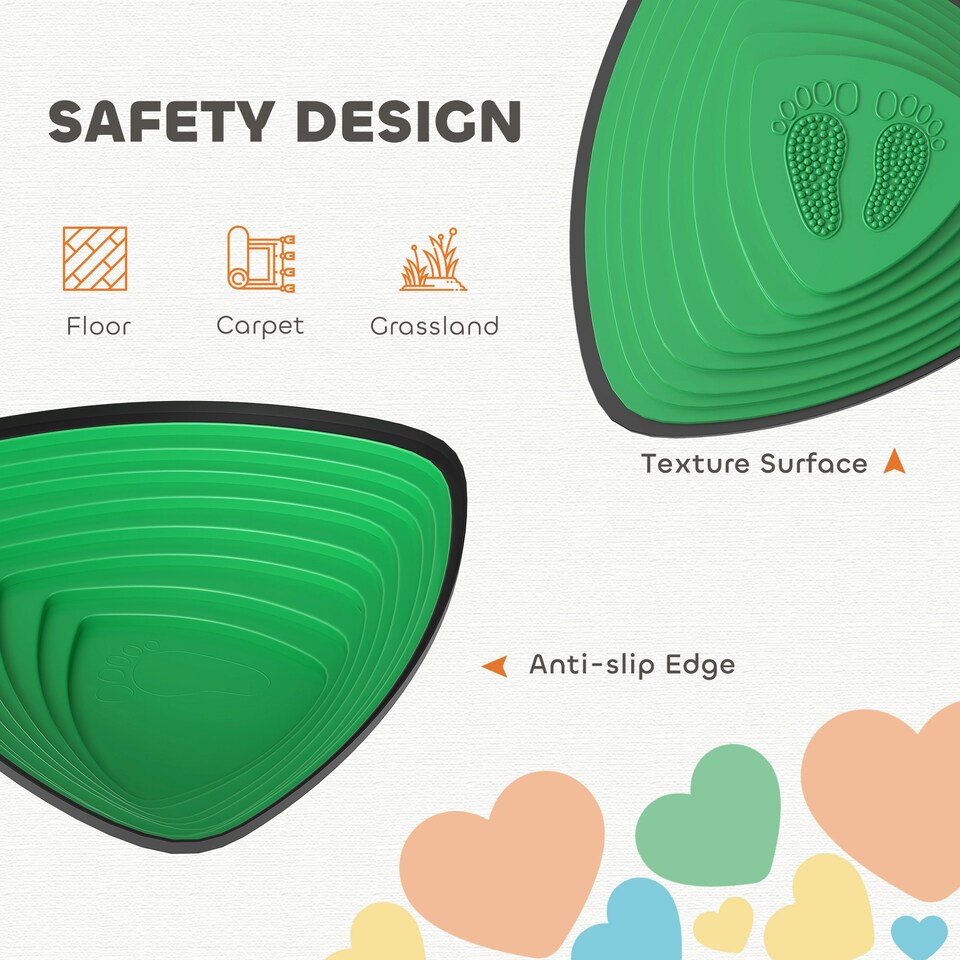 image 1 of AIYAPLAY 6 Pieces Stepping Stones for Balance and Motor Skills | Multi | S