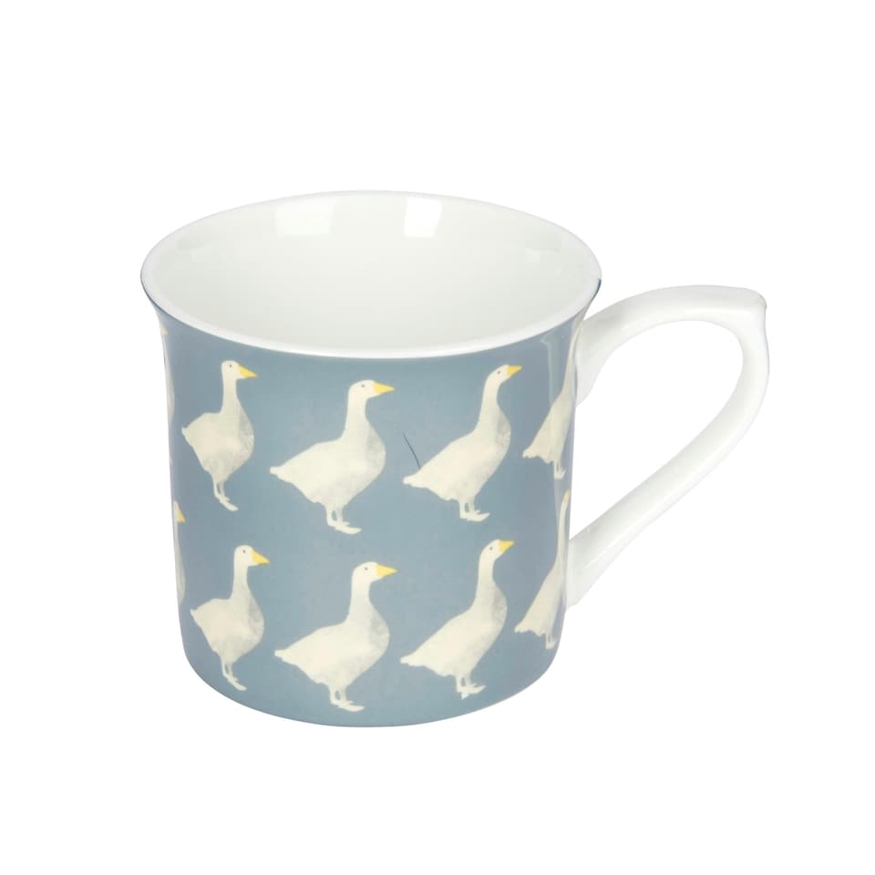 image 1 of KitchenCraft Fine Bone China Geese Mug | Blue