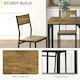 image 9 of HOMCOM 3 Pcs Compact Dining Table 2 Chairs Set Rustic Brown Brown