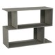 image 8 of 2-Tier Wooden Irregular Storage Unit - 80 cm Grey | Cedar Grey