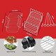image 6 of SPARES2GO Basket Drawer Liner and Multi Layer Shelf Racks Skewer Rack Set for Air Fryer