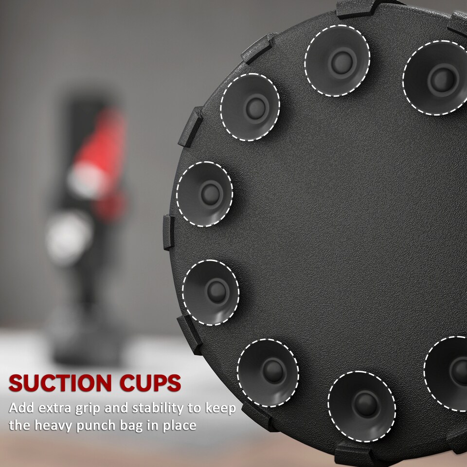 image 1 of SPORTNOW Freestanding Punching Bag, Heavy Boxing Bag with Stand for Teens Adults, Boxing Equipment with Height Adjustable Strike Pad, Hand Wrap, Suction Cup Base for Karate Taekwondo MMA Kickboxing