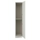 image 2 of Classic Square Panel White Single Wardrobe with Double Rail White