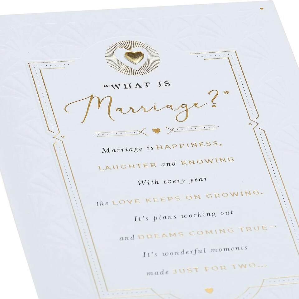 image 1 of Poetic Design Wedding Congratulations Card