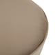 image 5 of Interiors by Premier Mink and Silver Round Footstool, Velvet Ottoman Footstool with Silver Base, Pouffe Footstool for Home Brown