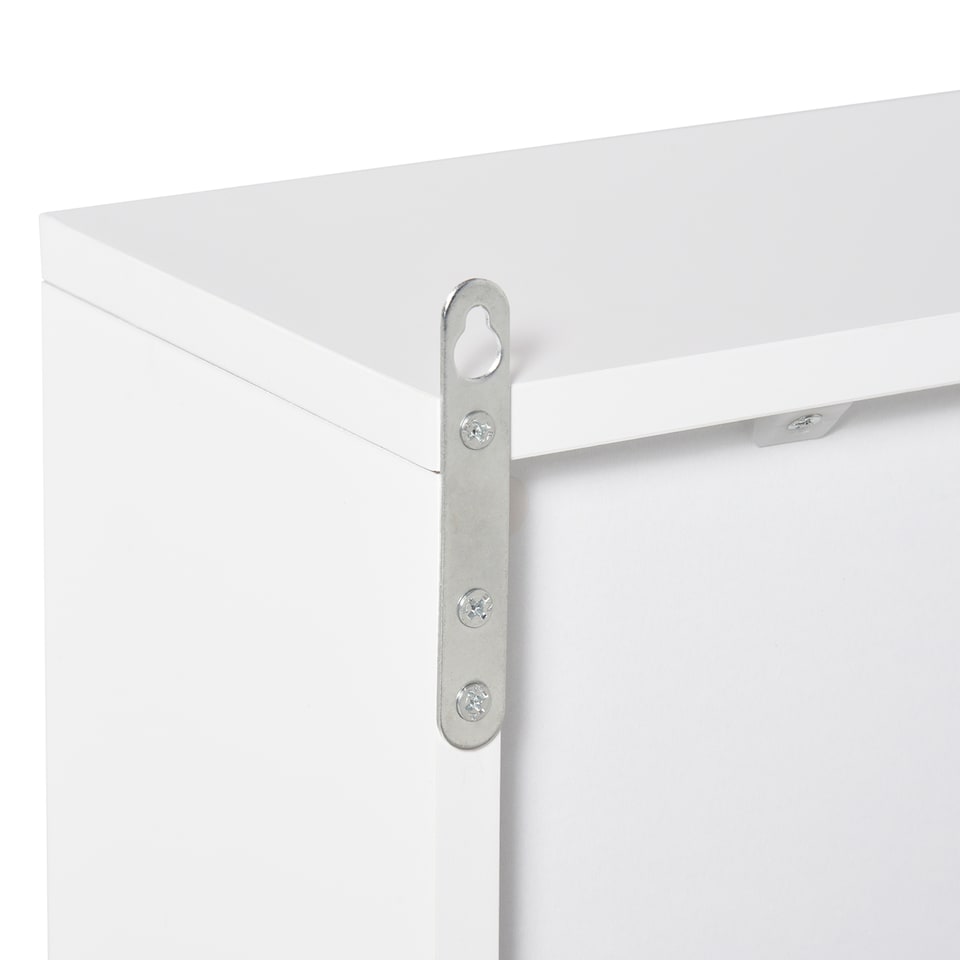 image 1 of HOMCOM Bathroom Mirror Cabinet Wall Mounted Storage Shelf Bathroom Cupboard Double Door, White