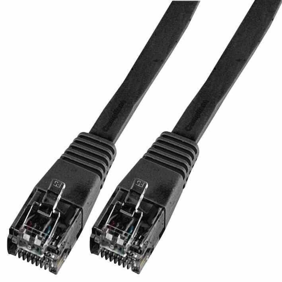 PRO SIGNAL - Flat Cat5e LSOH Ethernet Patch Lead, 5m Black