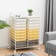 image 8 of COSTWAY 20 Drawers Storage Trolley Home Organizer Yellow