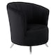 image 2 of Interiors by Premier Black Tub Chair, Stylish Office Chair, Classy Velvet Chair,  Round Velvet Upholstery Chair for Lounge