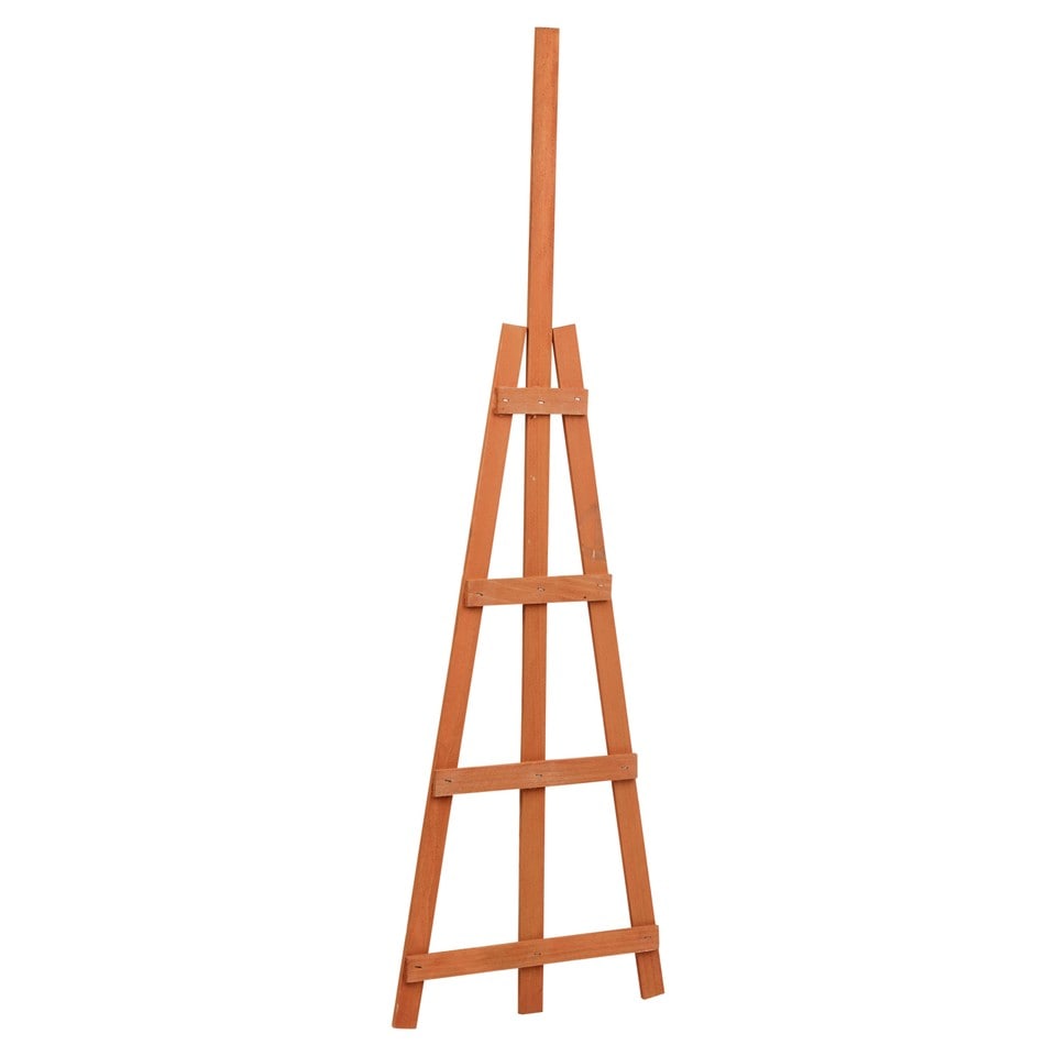 image 1 of Natural Wooden Potted Plant Trellis Support Frame - 70 x 22 x 0.5 cm | Brown | Brown | 4