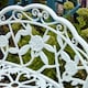 image 3 of Cast Aluminium Garden Bench Metal Frame 2 Seater Patio Chair Outdoor Seating | White