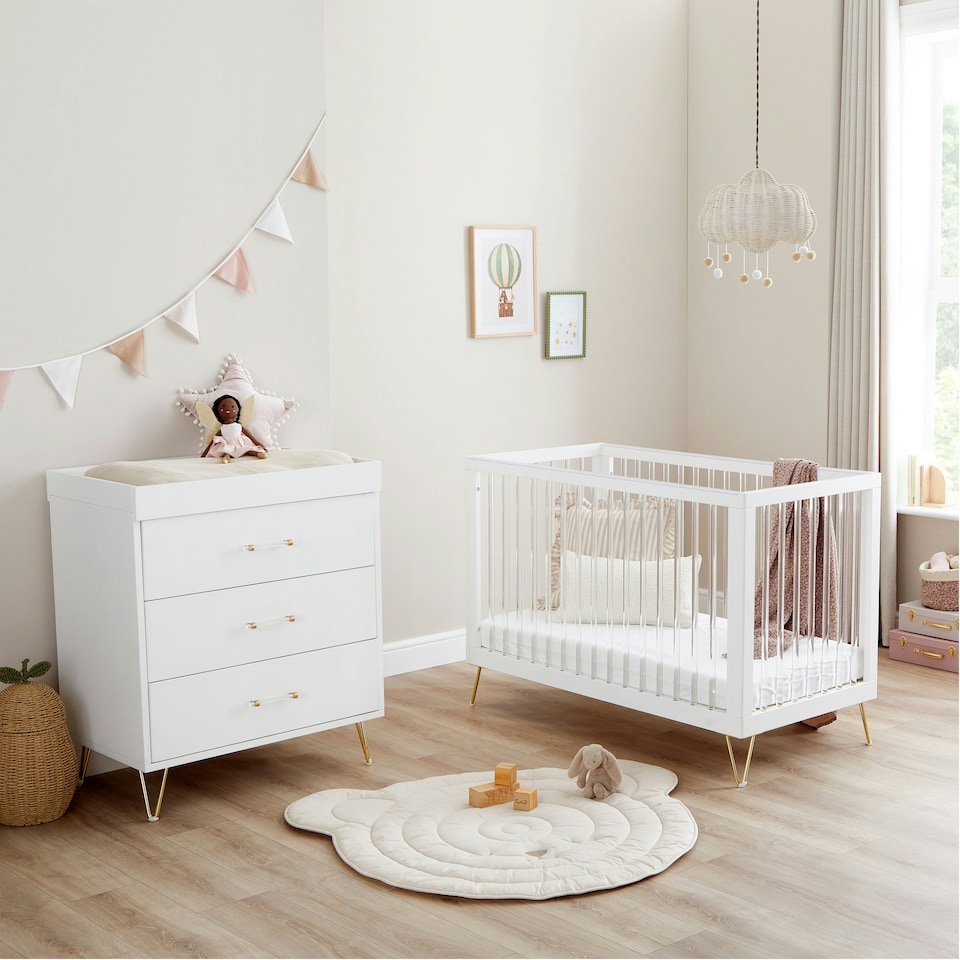 image 1 of Babymore Kimi Acrylic 2 Piece Nursery Room Set
