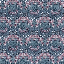 Rasch Sophia Floral Vinyl Wallpaper | Blue | Blue/Pink | 1