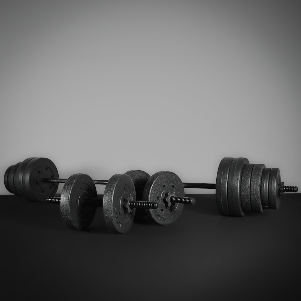 image 1 of GymSets Adjustable Dumbbell Barbell Set V2(60kg Set / With Red Bench +)