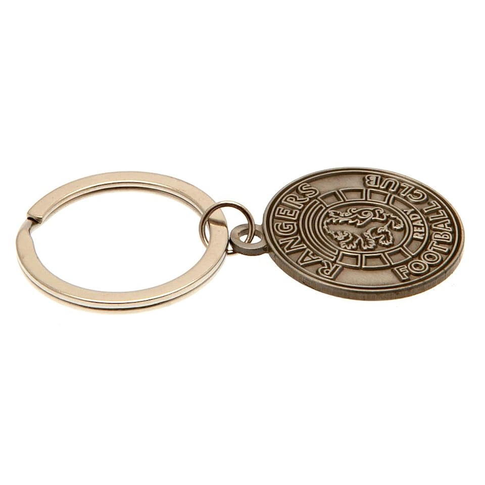 image 1 of Rangers FC Crest Keyring - Antique Silver - One Size