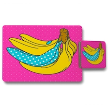 Pop art banana (Placemat & Coaster Set)