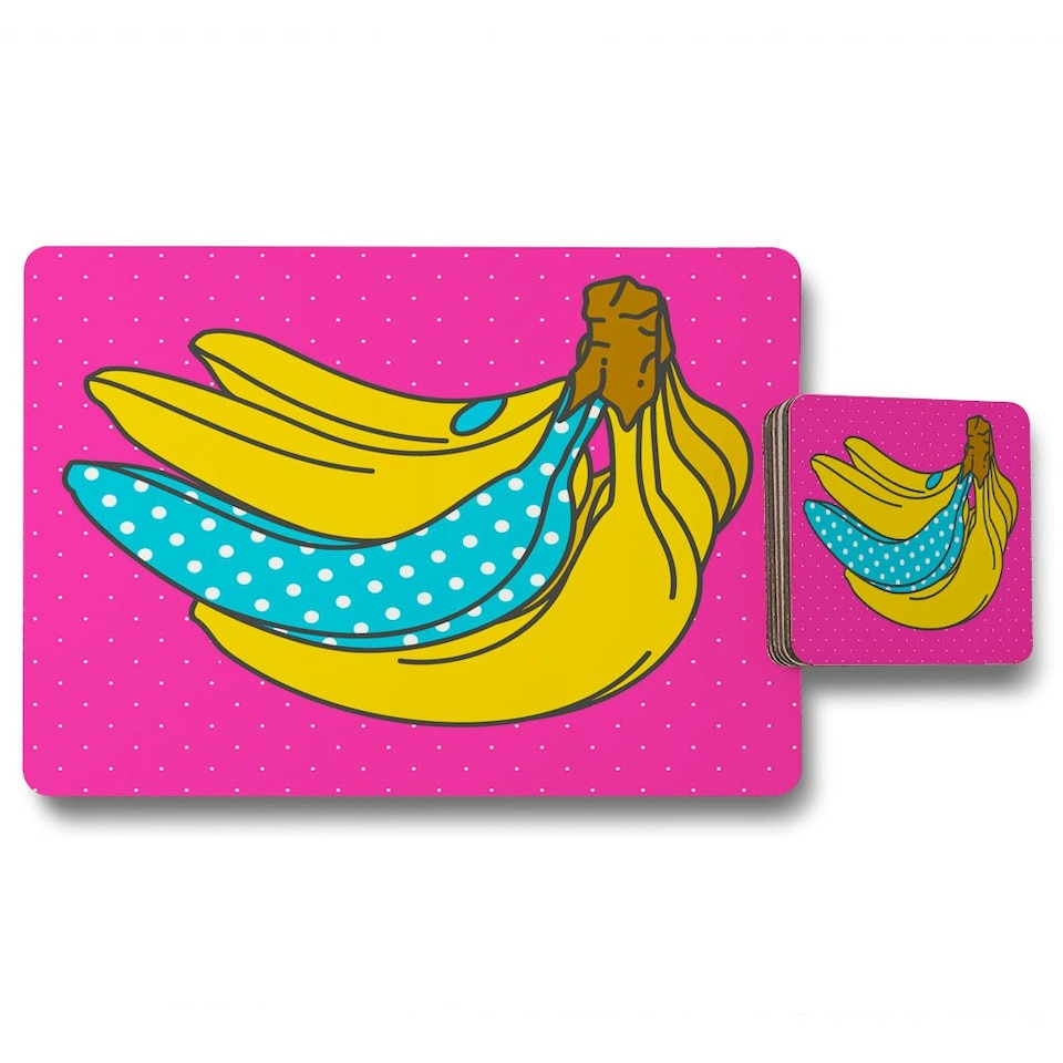 image 1 of Pop art banana (Placemat & Coaster Set)