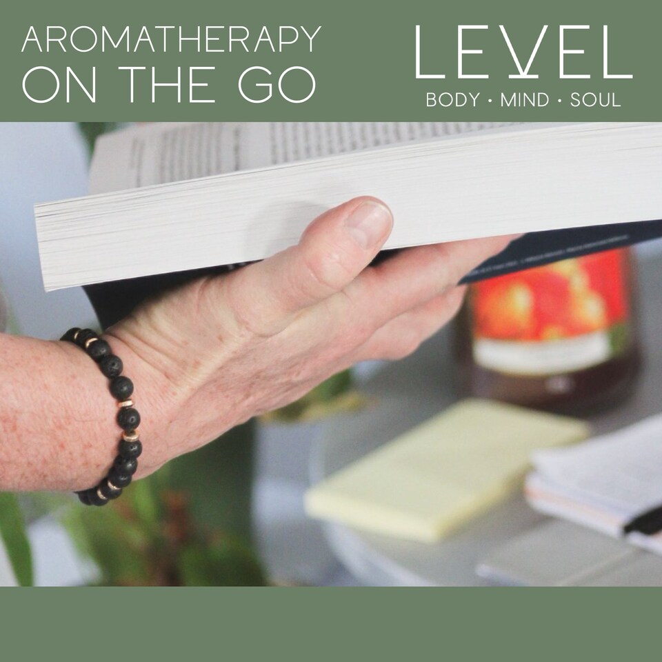 image 1 of LEVEL Wellbeing Lava Bead Aromatherapy Bracelet with Centre Essential Oil