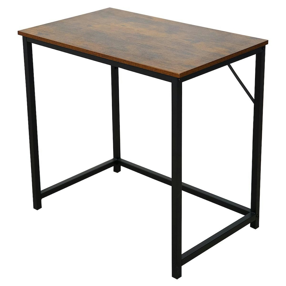 image 1 of Desk Computer PC Laptop Home Office Work desk, Study Writing Brown Rustic Style 80cm Brown