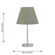 image 5 of Set of 2 Chrome Stick Table Lamps with Sage Green Fabric Shades Chrome | Green