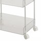 image 5 of Living and Home 4-Tier Transparent Rolling Storage Cart | Clear