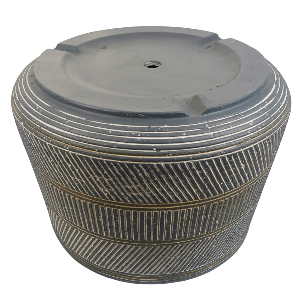 image 1 of 29cm x 43cm Large Maral Planter with Etching Composite Plant Pot