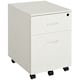 image 1 of Vinsetto 2-Drawer Locking Office Filing Cabinet w  5 Wheels Rolling Storage Hanging A4 Cupboard Home Organisation White Wood Grain