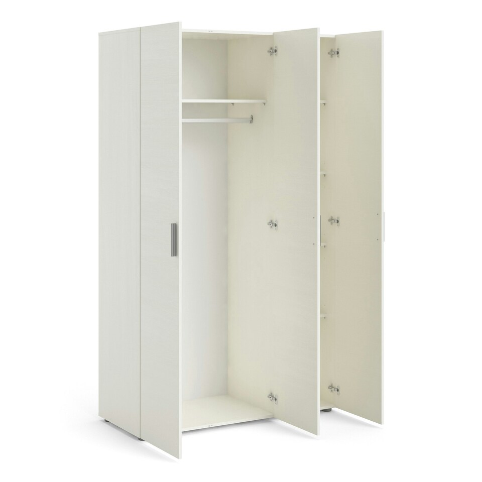 image 1 of Pepe Wardrobe with 3 Doors in White Woodgrain
