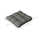 image 3 of Outsunny Set of 4 Outdoor Seat Cushions Water Repellent Seat Pads with Ties | Grey | Charcoal grey | 4