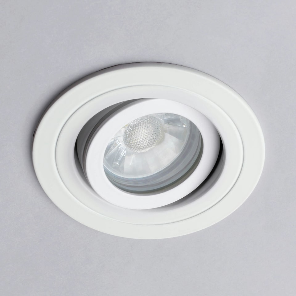 image 1 of BHS Fion Circular IP65 Tiltable Downlight | White | Matte White | 1