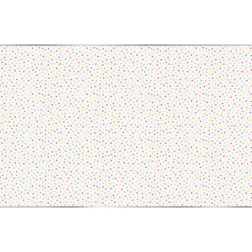 image 1 of 54" x 84" Bright Triangle Birthday Rectangular Foil Table Cover
