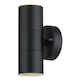 image 2 of First Choice Lighting Set of 2 Blaze Black Outdoor Up Down Wall Lights Black | Clear