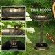image 4 of Outsunny 72cm Tall Bird Bath with Bird Decoration for Garden, Bronze Tone