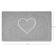 image 2 of Embossed Spaghetti Anti Slip Shower Mat - Heart - 90cm x 60cm | Grey | Grey | Rectangular 90x60cm