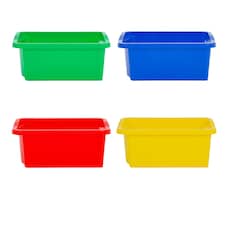 Wham Stack & Store 4 x 16L Plastic Storage Boxes | Multi | 4
