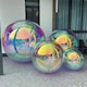 image 2 of Shiny Iridescent Mirror PVC Giant Balloon 60cm Multi