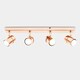 image 3 of ValueLights Modern 4 Way Polished Copper Effect Straight Bar Ceiling Spotlight | Copper