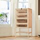 image 2 of PawHut Hamster Cage Wooden Mouse Rodent Small Pet Animals Tall 5-Tier Play