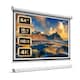 image 1 of 84" Manual Pull Down Projector Screen with Wall Mount