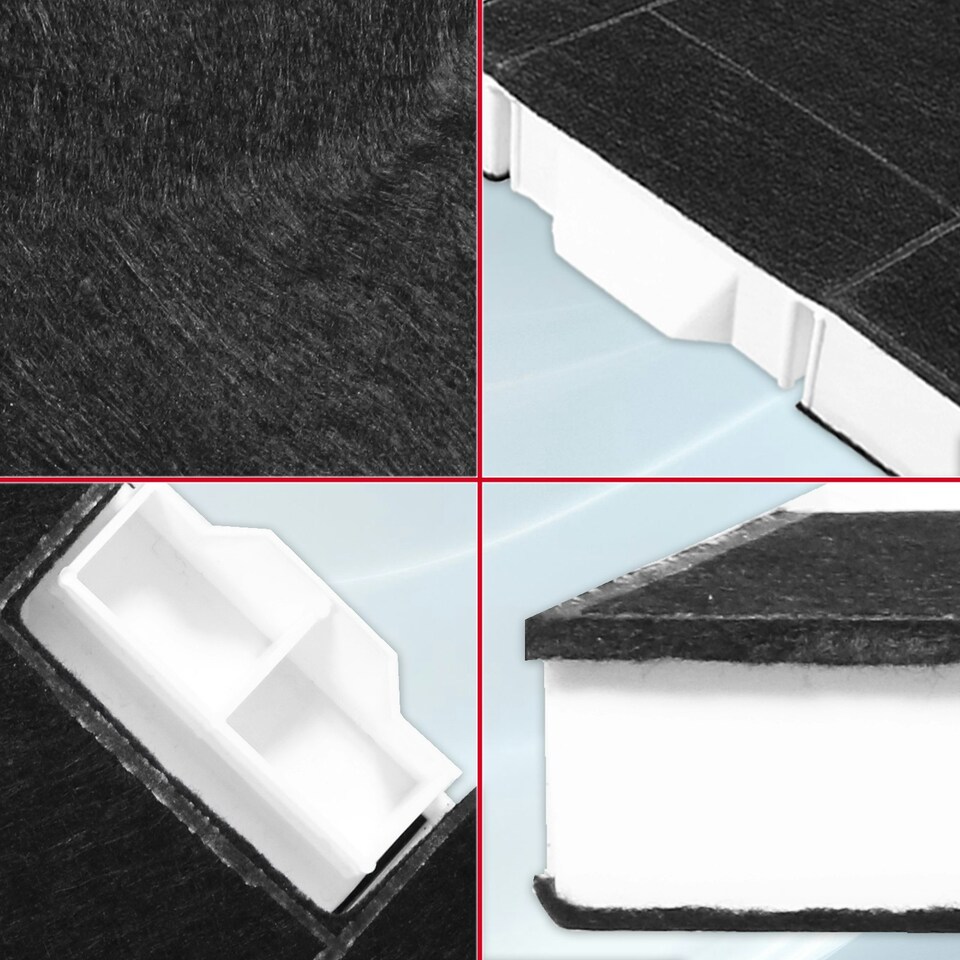 image 1 of SPARES2GO Carbon Filter for Siemens Cooker Hood Vent LI46630 LI46730 LI46930 00434229 (395mm x 196mm x 30mm)